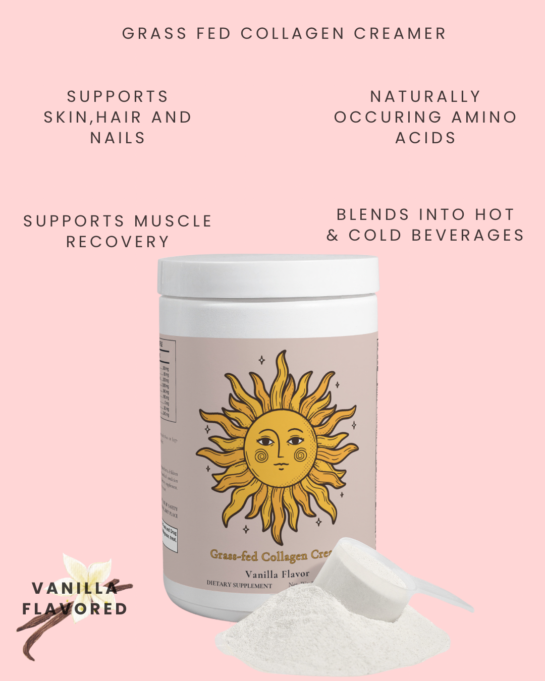 Sol Grass-Fed Collagen Creamer (Vanilla)