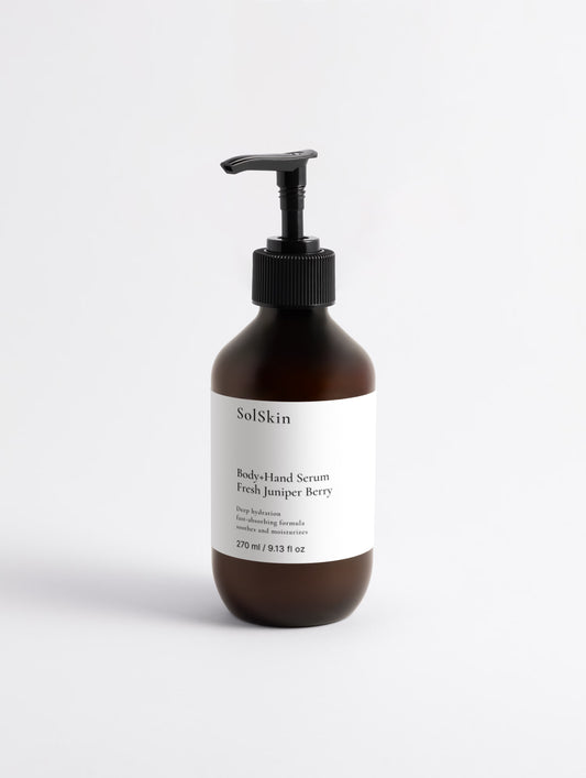 SolSkin Body+Hand Serum, Fresh Juniper Berry